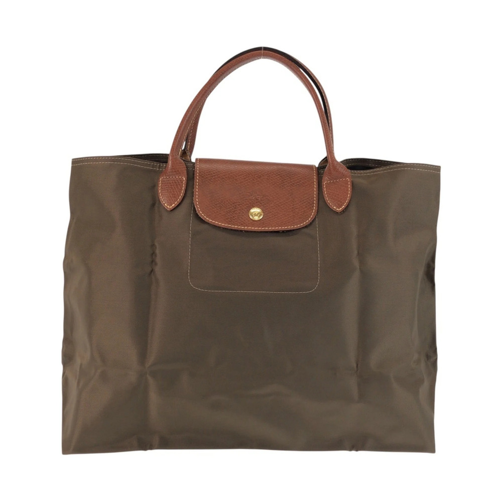 Longchamp Le Pliage handbag/tote bag for women, khaki brown with gold hardwar...